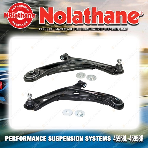 Nolathane Front Lower Control Arms LH+RH for Toyota Prius C NHP10 Yaris P130 P90