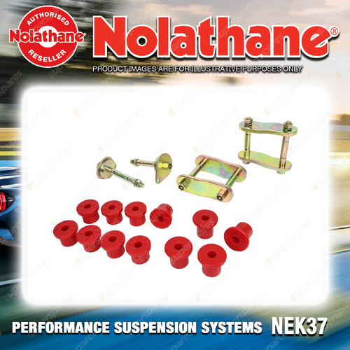 Nolathane Rear Leaf Spring Bush Shackle Pin Kit for Toyota Landcruiser 76 78 79