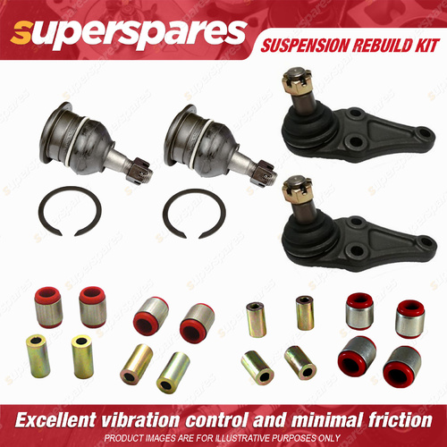 Lower & Upper Control Arm Bush + Ball Joint kit for MITSUBISHI CHALLENGER PB PC