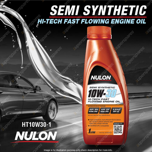 Nulon Semi Synthetic 10W-30 Hi-Tech Fast Flowing Engine Oil 1L HT10W30-1