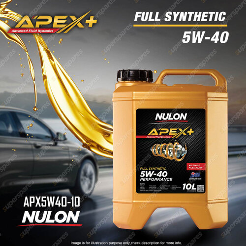 Nulon Full SYN APEX+ 5W-40 Performance Engine Oil 10L APX5W40-10 Ref SYN5W40-10