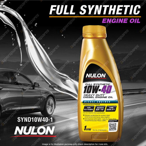 Nulon Full Synthetic 10W-40 Heavy Duty Diesel Engine Oil 1L SYND10W40-1