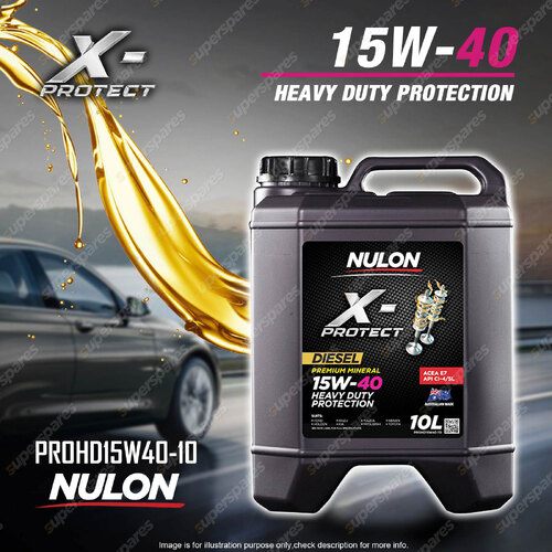 Nulon X-Protect Diesel 15W-40 HD Protection Eng. Oil 10L PROHD15W40 Ref HP15W40
