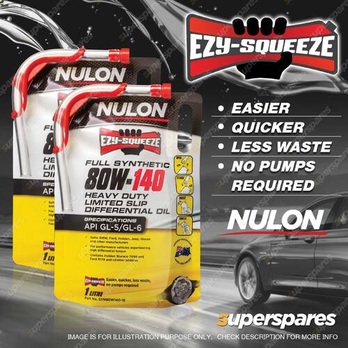 2L Nulon EZY-SQUEEZE Full Synthetic HD Limited Slip Differential Oil SYN80W140