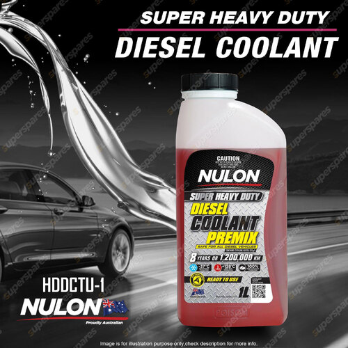 Nulon Super Heavy Duty Diesel Coolant Top-Up HDDCTU 1 Litre Quality Guarantee