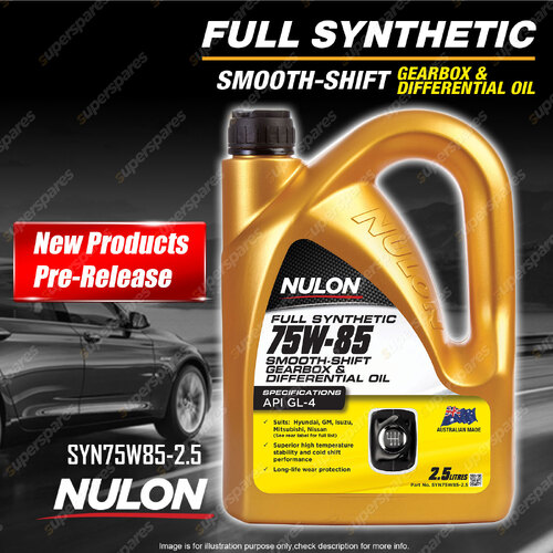 Nulon Full Synthetic 75W-85 Smooth Shift Manual Gearbox and Transaxle Oil 2.5L