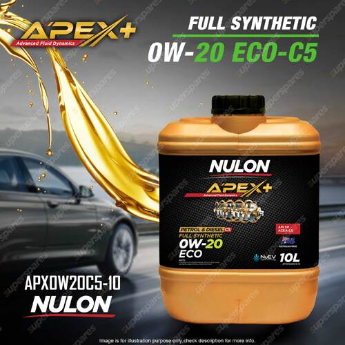 Nulon Full Synthetic APEX+ 0W-20 ECO-C5 Engine Oil 10L APX0W20C5-10