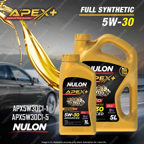 Nulon APEX+ Diesel 5W-30 Advanced C1 Engine Oil 6L APX5W30C1 Ref SYNDLE5W30