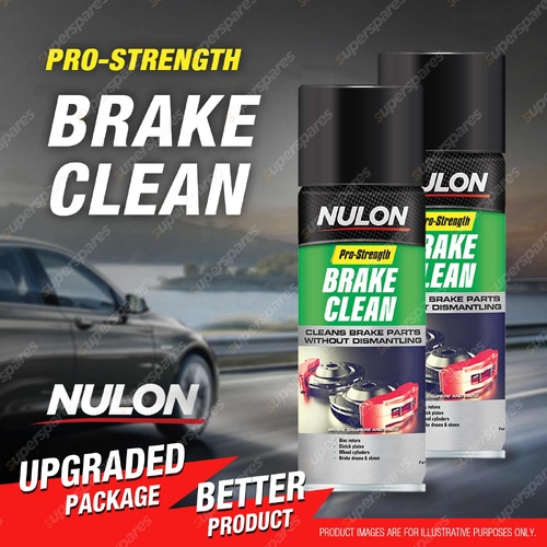 2x Nulon Pro-Strength Brakeclean 440g Can BRAKE400 Professional Strength Product