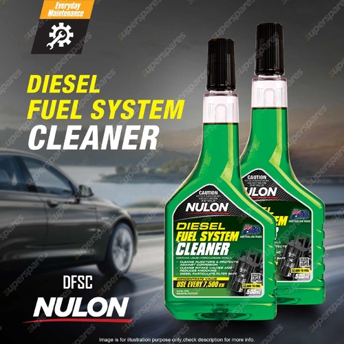 2 x Nulon Diesel Fuel System Cleaner 500ml DFSC Everyday Maintenance