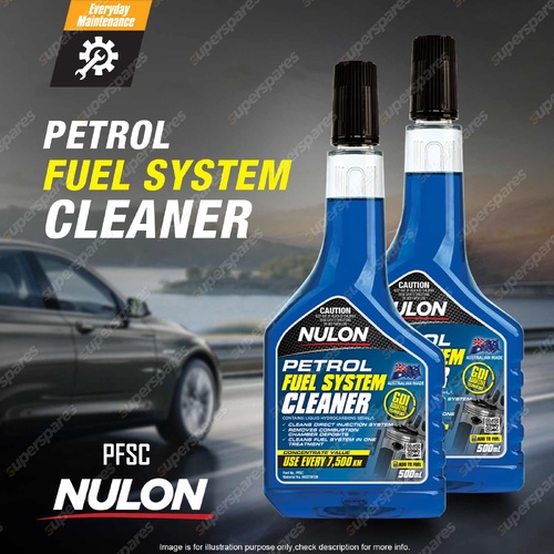 2 x Nulon Petrol Fuel System Cleaner 500ml PFSC High Performance Fuel Additive