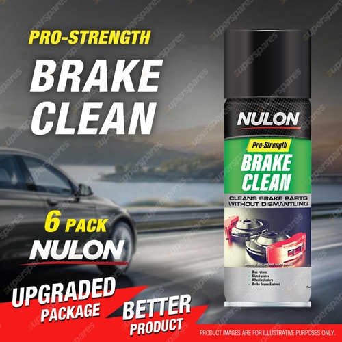 6x Nulon Pro-Strength Brakeclean 440g Can BRAKE400 Professional Strength Product