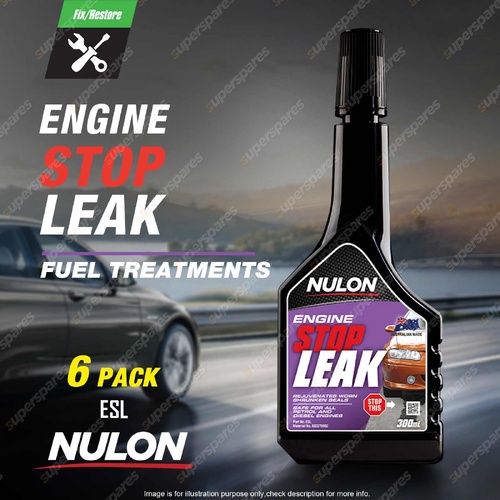 6 x Nulon Engine Stop Leak Reduces Oil Leaks 300ml ESL Quality Guarantee