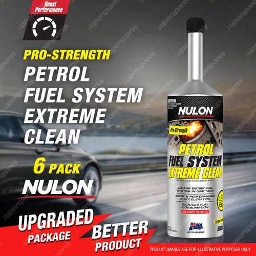 6 x Nulon Pro-Strength Petrol Fuel System Extreme Clean 500ml TFSC Upgrade PEC