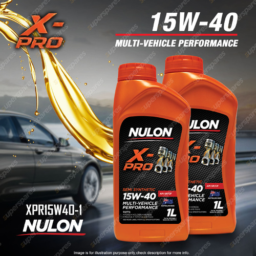 2 x Nulon X-PRO 15W-40 Multi-Vehicle Performance Engine Oil 1L XPR15W40-1