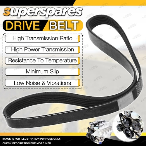 Superspares Drive Belt for Kia Sorento BL 2.5L 4cyl DOHC DTFI Turbo Diesel BL