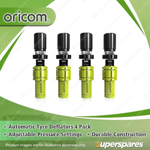 4 x Oricom Automatic Tyre Deflators - Simultaneous Deflation & Durable ATD01
