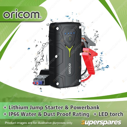 Oricom Lithium Jump Starter & Powerbank - IP66 Water & Dust Proof Rating JSP1200