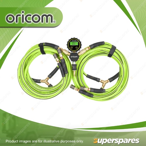 Oricom Quad Tyre Inflator / Deflator Kit - Digital Gauge Display MTDI4