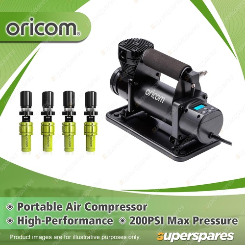 Oricom Portable Air Compressor Kit - with ATD01 Tyre Deflators AIR20KIT