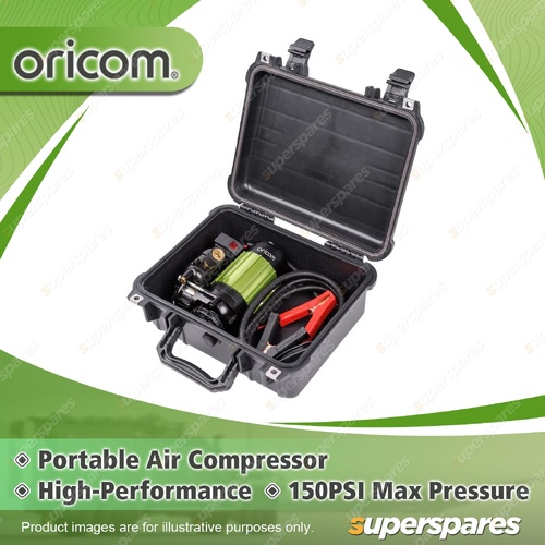 Oricom Portable Air Compressor - 150PSI Max Pressure with Heavy Duty Case AIR30