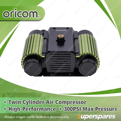 Oricom Twin Cylinder Air Compressor & Inflation Kit - 300PSI Max Pressure AIR40