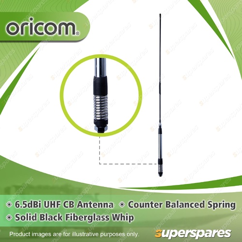 Oricom 6.5dBi 83cm UHF CB Antenna - with Counter Balanced Spring ANU200