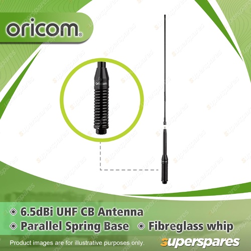 Oricom 6.5dBi 977mm UHF CB Antenna - with Parallel Spring Base ANU240