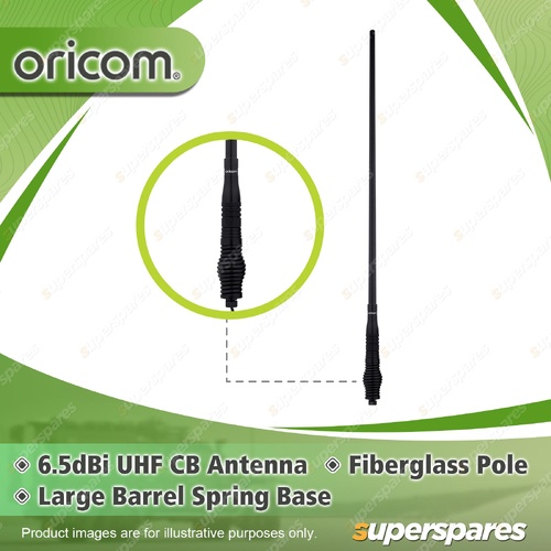 Oricom 6.5dBi 1.2M UHF CB Antenna - with Large Barrel Spring Base ANU900