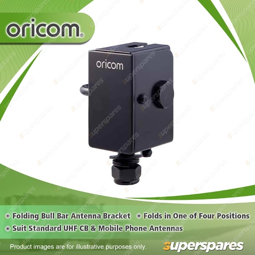 Oricom Folding Bull Bar Antenna Mounting Bracket - for STD Antenna Black BR600BK