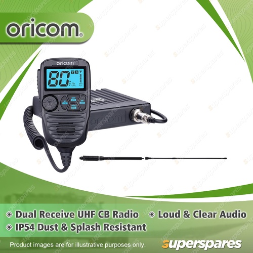 Oricom Premium UHF CB Radio 4x4 Touring Pack - with 3dBi Antenna DTX4200XPK