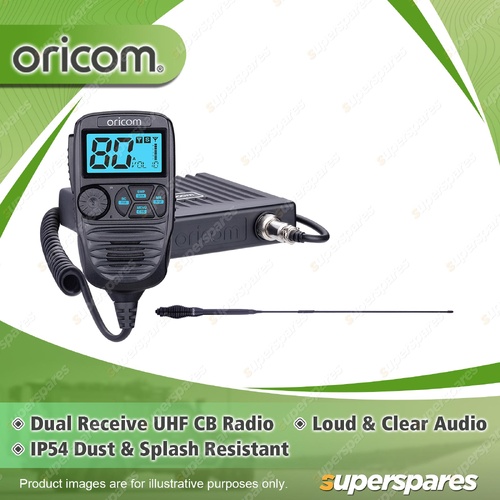 Oricom Premium UHF CB Radio - with 6.5dBi Ground Independent Antenna DTX4200XVP