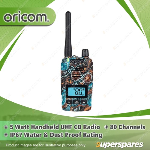 Oricom 5W Walkabout Handheld UHF CB Radio - with Backlit LCD Display DTX600WA