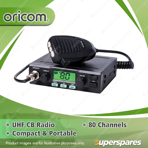 Oricom 5 Watt Compact UHF CB Radio - with Heavy Duty Microphone UHF028