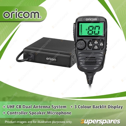 Oricom Integrated DAS UHF CB Dual Antenna System - 80 Channels UHF182XP