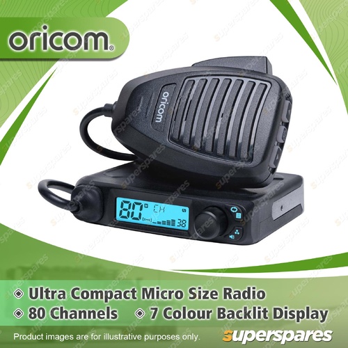 Oricom 5 Watt UHF CB Radio - Micro Size 7 Colour Backlit Display UHF310