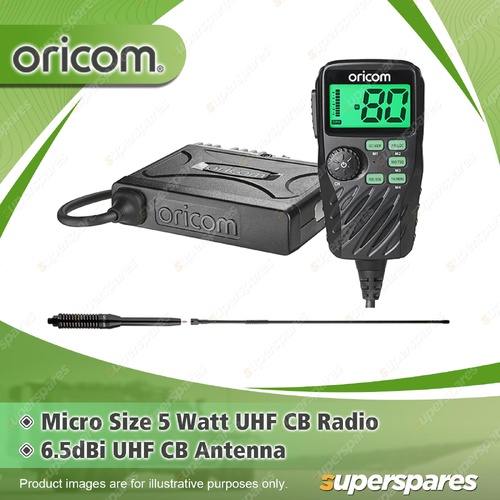 Oricom Micro Size 5 Watt UHF CB Radio - with Microphone & Antenna UHF3904WP