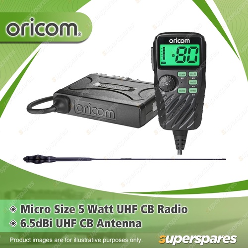 Oricom Micro Size 5 Watt UHF CB Radio - with Microphone & Antenna UHF390GP
