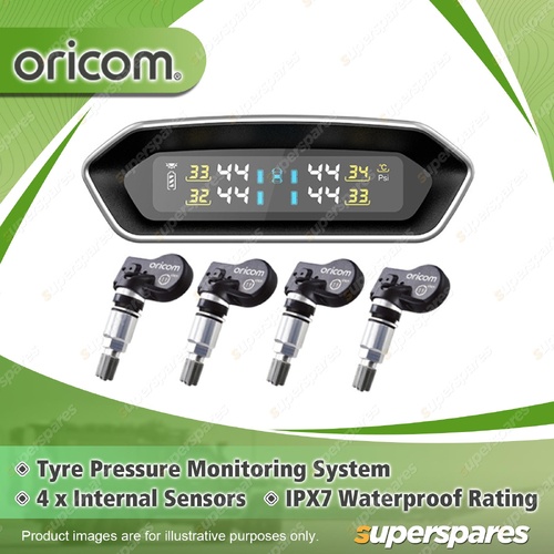 Oricom IPX7 Tyre Pressure Monitoring System - 4 Internal Sensors TPS10-4I