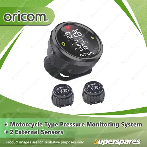 Oricom Motorcycle Tyre Pressure Monitoring System - 2 External Sensors TPMC-2E