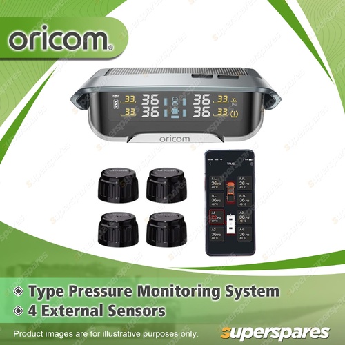 Oricom Tyre Pressure Monitoring System - Include 4 External Sensors TPMS10-4E