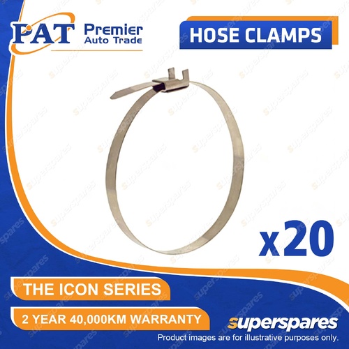 PAT ICON Series CV Boot Clamps - Full Stainless Size 480mm Pack of 20