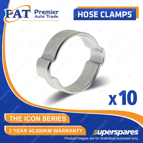 PAT ICON Series Double Ear Clamps - Zinc Plated 20-23mm Pack of 10