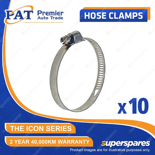 PAT ICON Series Hose Clamps - Perforated Full Stainless 71-95mm Pack of 10