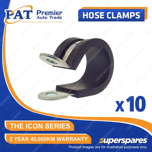 PAT ICON Series Rubber Lined Stainless P Clamp - Size 30mm Pack of 10