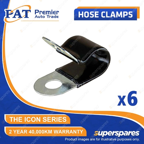 PAT ICON Series Hose Clamps - Vinyl Insulated P Clamp 13mm Pack of 6