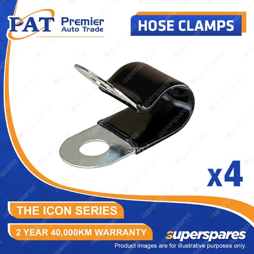 PAT ICON Series Hose Clamps - Vinyl Insulated P Clamp 16mm Pack of 4