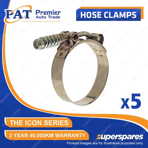 PAT ICON Series Hose Clamps - T Bolt 316 Stainless 188-200mm Pack of 5