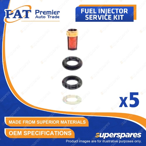 5 Pcs PAT Fuel Injector Service Kit for Volvo S60 V70R 2.4L 2.5L 1999-2005
