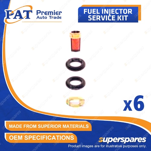 6 Pcs PAT Fuel Injector Service Kit for Ford Fairlane Fairmont Falcon LTD AU